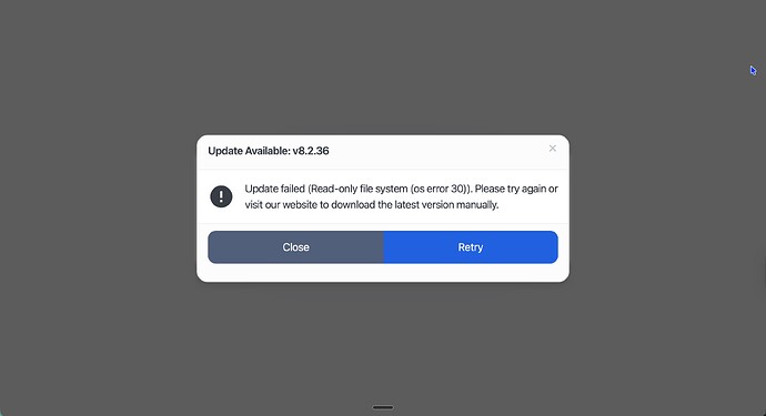 RTILA Update Error